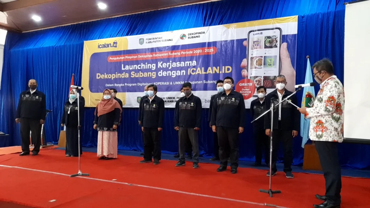 Pimpinan dan Pengurus Harian Dekopinda Subang 2021-2025 Resmi Dilantik, Langsung Luncurkan Platform Icalan.id