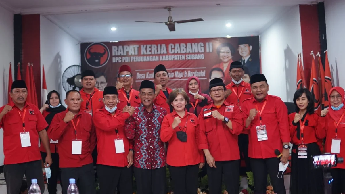 Hadir di Rakercab PDIP, H Ruhimat Ajak Sukseskan Program Ketahanan Pangan dan Subang Jawara