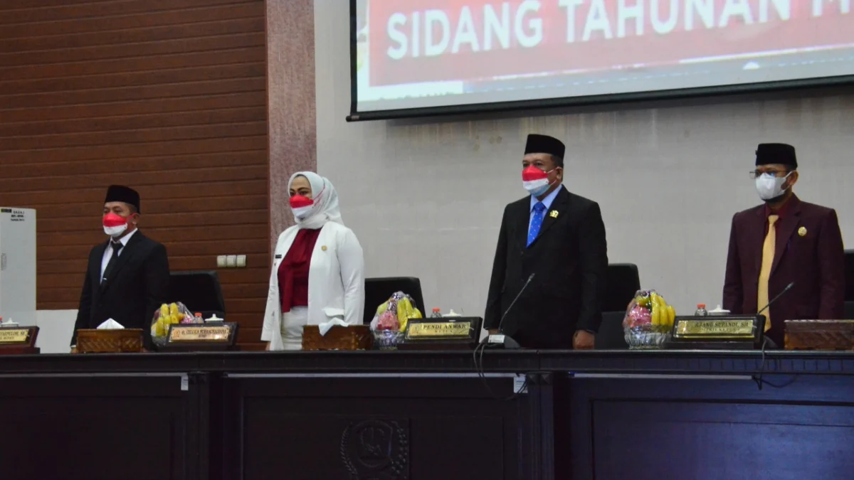 Meski PPKM Level 3, DPRD Kabupaten Karawang Gelar Rapat Paripurna Mendengarkan Pidato Kenegaraan Presiden