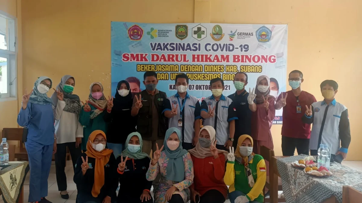 Gebyar Vaksinasi Pelajar SMK Darul Hikam Binong, Perkuat Persiapan PTM Terbatas