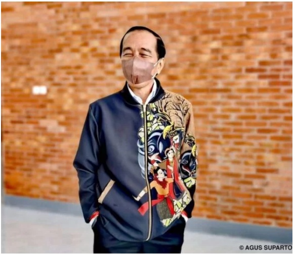 Harga Jaket Jokowi Terbaru Motif Garuda Gambar Penari