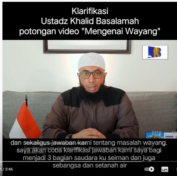 Perihal Haramkan Wayang, Ustadz Khalid Basalamah Ucapkan Permintaan Maaf
