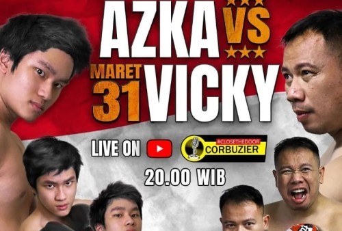 Live di Youtube CloseTheDoor, Azka Corbuzier VS Vicky Prasetyo Siap Beradu di Ring Malam Ini