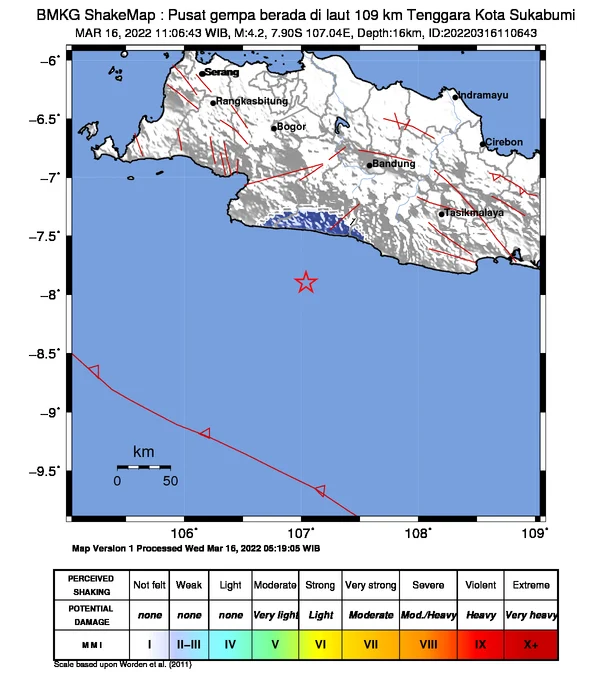 Gempa Sukabumi Hari Ini, 5,5 Magnitudo Terasa Hingga Cipatujah Tasikmalaya