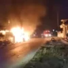 Diduga Akibat Arus Pendek, Lima Kios Semipermanen Hangus Terbakar di Pamanukan