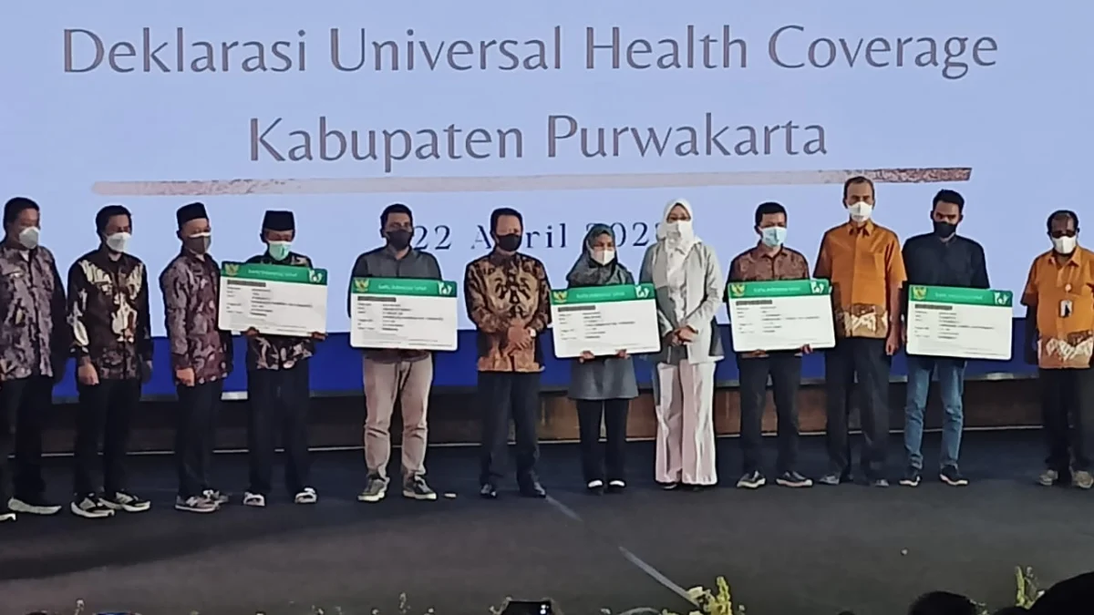 PERTAMA. Kabupaten Purwakarta menjadi kabupaten pertama di Jawa Barat yang berpredikat Universal Health Coverage. ADAM SUMARTO/PASUNDAN EKSPRES