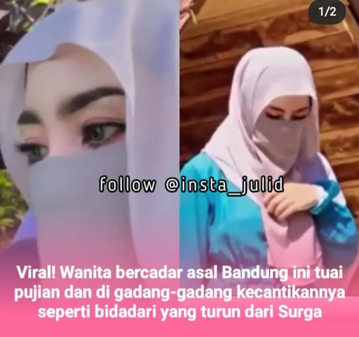 VIRAL Perempuan Bercadar di Bandung, Kecantikannya Bak Bidadari dari Syurga