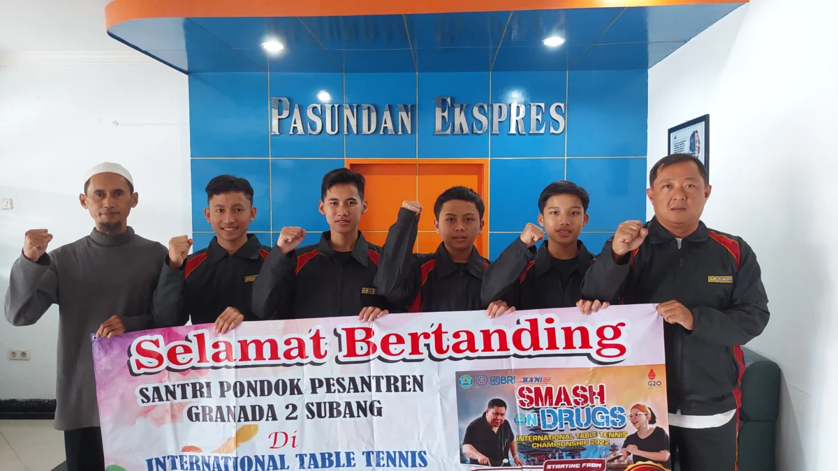 Keren! Empat Santri Ponpes Granada 2 Kasomalang Bertanding di Kejuaraan Tenis Meja Internasional di Bali