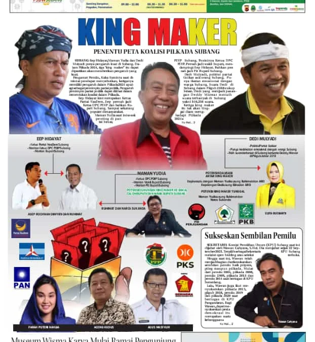 King Maker Eep Hidayat, Maman Yudia dan Dedi Mulyadi : Penentu Peta Koalisi Pilkada Subang