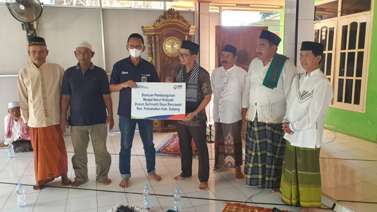 BRI Kanca Pamanukan Bantu Pembangunan Masjid Nurul Hidayah, Perusahaan Rutin Keluarkan CSR