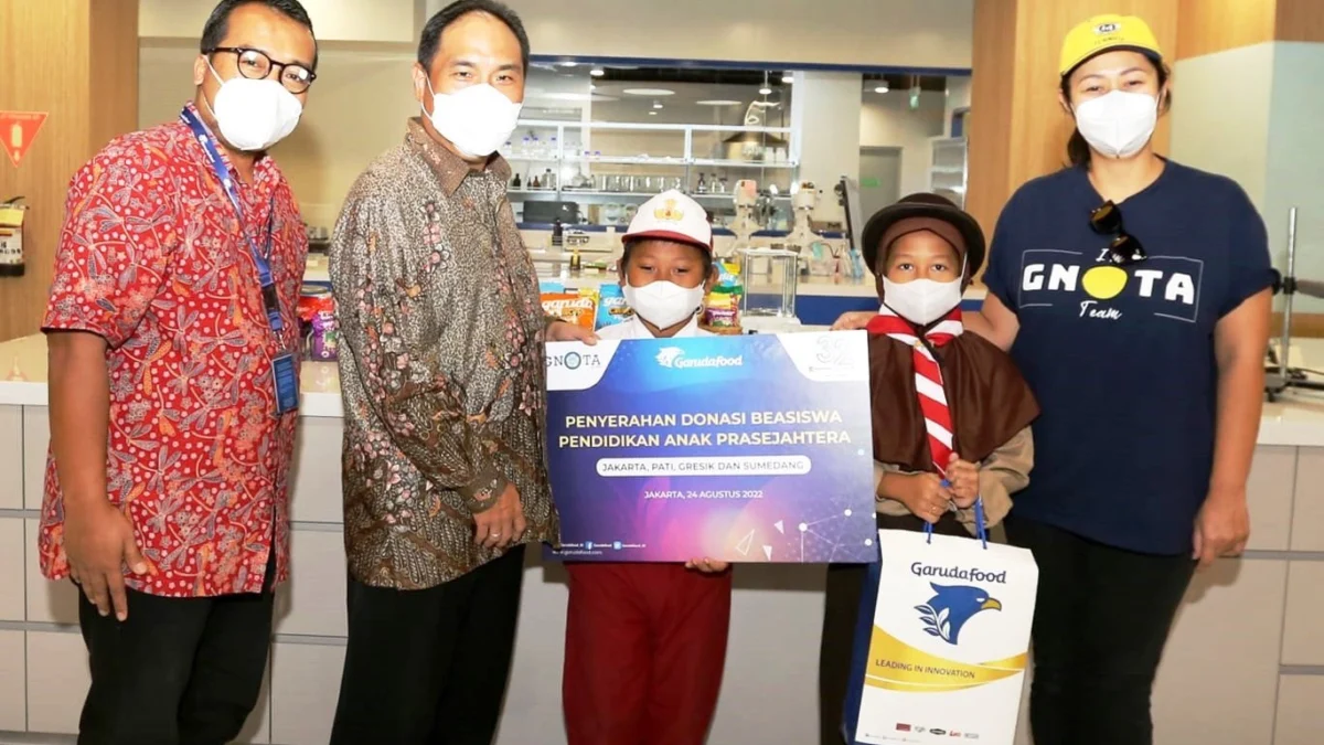 Garudafood Salurkan Beasiswa Pendidikan, Aksi Nyata Cegah Anak Kurang Mampu Putus Sekolah