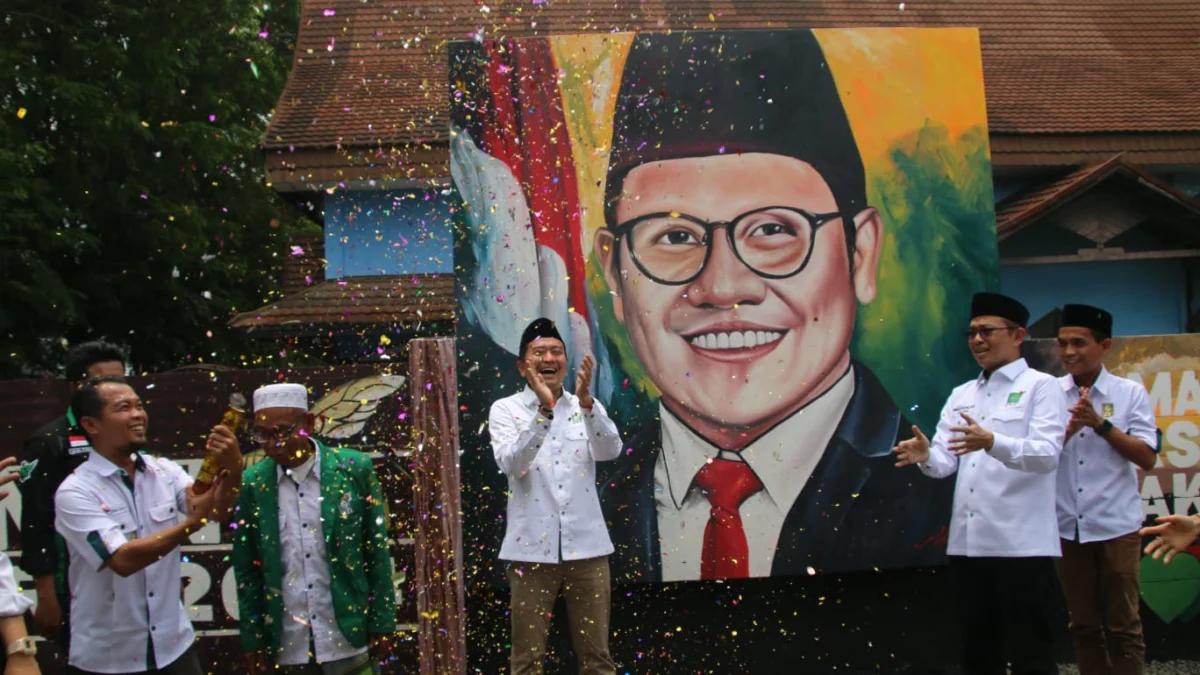 Jelang Pemilu 2024 Ketua PKB Jawa Barat Resmikan Mural Gus Muhaimin Presiden 2024 di Subang