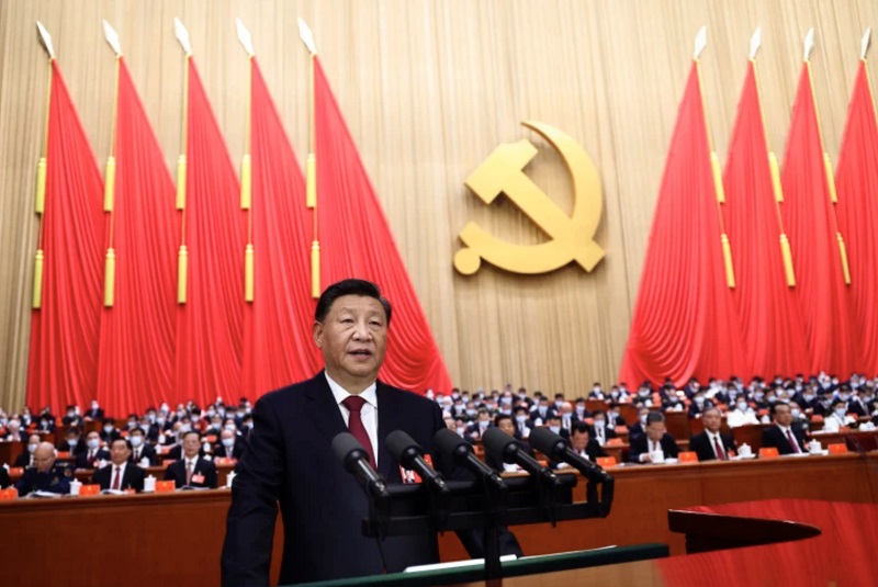 Catatan Harian Dahlan Iskan: Kerelaan Anda (Presiden Xi Jinping di acara kongres Partai Komunis Tiongkok, foto via Disway.id)