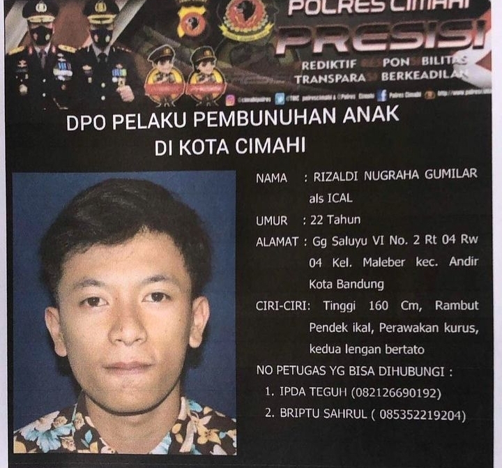 Inilah Pelaku Penusukan Anak di Cimahi, Masih Dikejar Polisi, Usianya Baru 22 Tahun