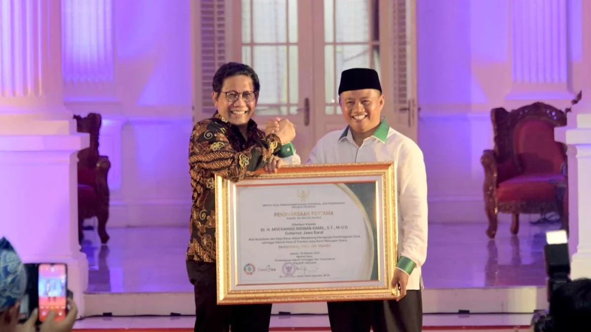 Gubernur Jawa Barat Raih Penghargaan atas Kesuksesan Entaskan Desa Tertinggal dan Sangat Tertinggal