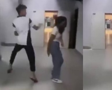video viral pria pukul dan tendang wanita
