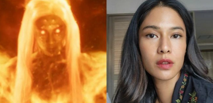 Dian Sastrowardoyo memerankan Dewi Api di Film Sri ASih