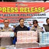Polres Subang Berhasil Ungkap Pelaku Pencurian Uang Senilai Rp 4 Miliar