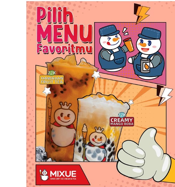 List Harga Mixue, Menu Es Krim Viral Pencari Ruko Kosong (via Mixue Indonesia IG)