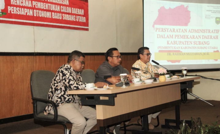 Rapat Pembahasan Pemekaran Kabupaten, Wabup Agus Masykur Sebut Subang Sudah Layak Mekar 