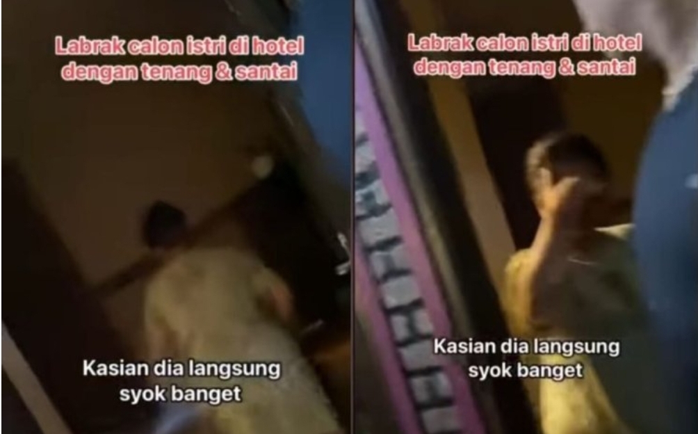 Video Seorang Pria Pergoki Calon Istri Selingkuh di Kamar Hotel Viral, Begini Kronologisnya