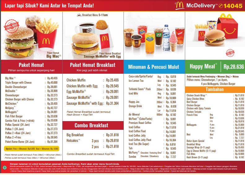 Harga Paket Happy Meal McDonald Terbaru dan Update Juni 2023 (via McD)