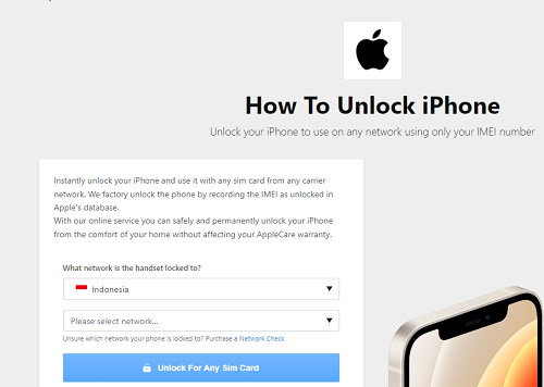 Tutoroal Cara Unlock iCloud iPhone Menggunakan IMEI