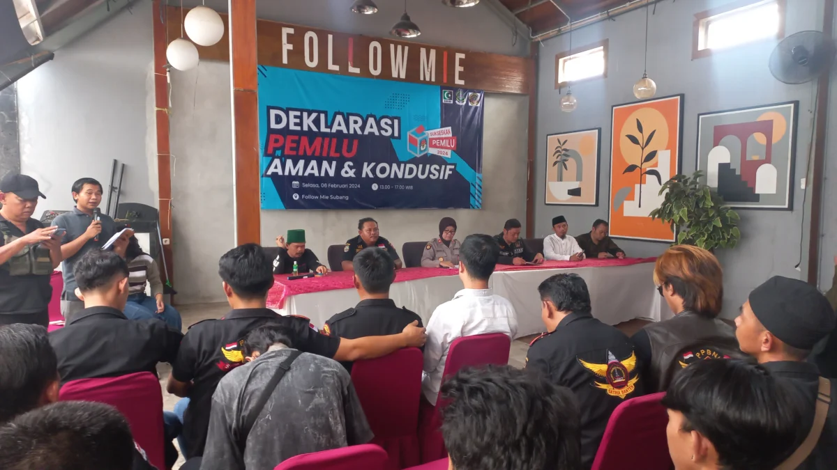 Deklarasi Pemilu Aman dan Kondusif di Subang Diinisasi MD Kahmi, Gibas, dan PPBNI Satria Banten
